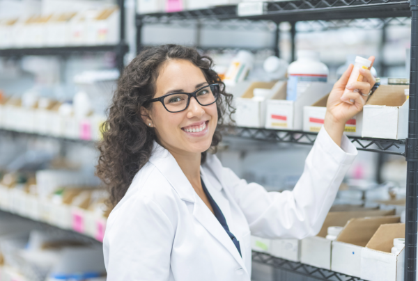 pharmacist smiling at the camera