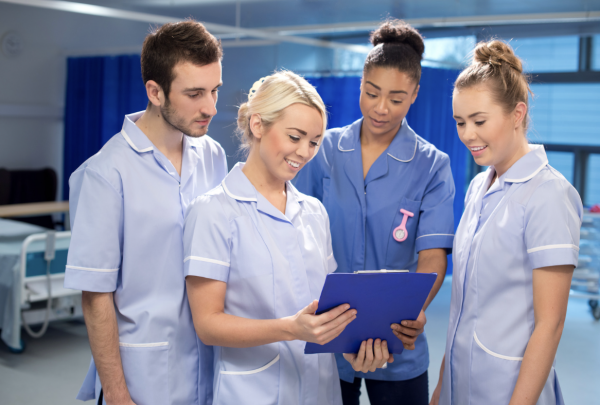 Four agency nurses working in a hospital