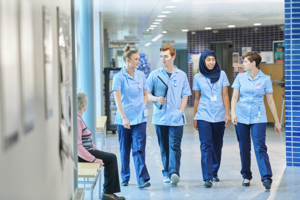 Four agency nurses working in a hospital