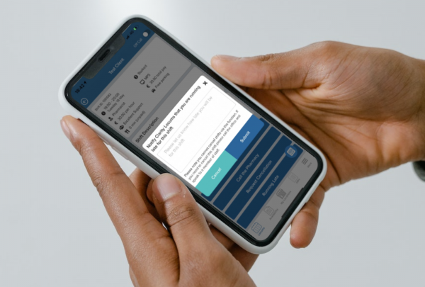 Running Late Feature of the Clarity Locums App
