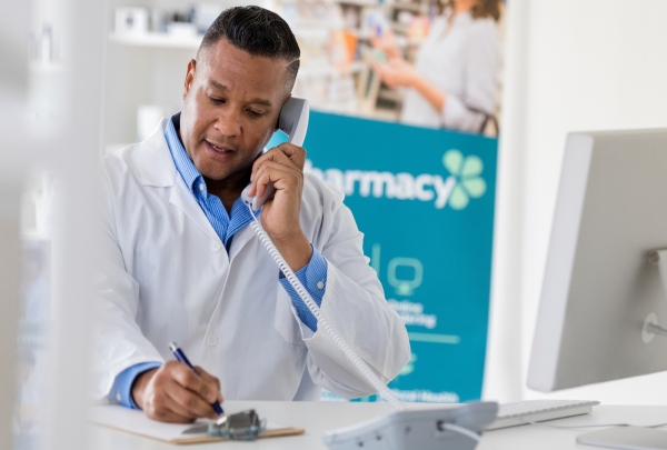 Pharmacist on the phone