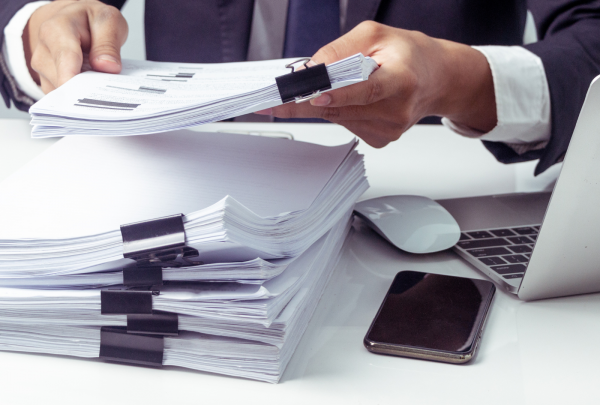 Stack of Paper Documents