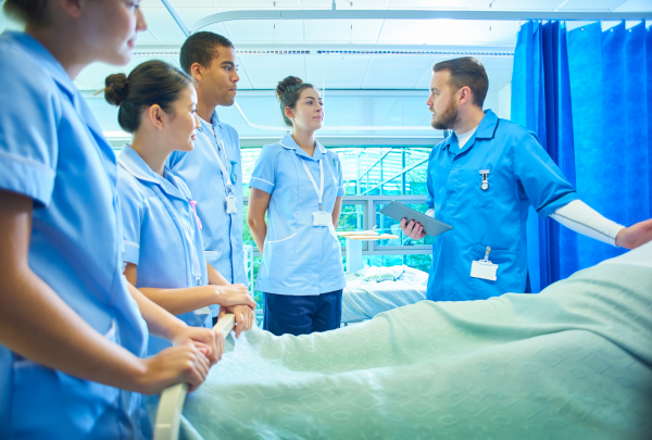 Nurses working in a hospital